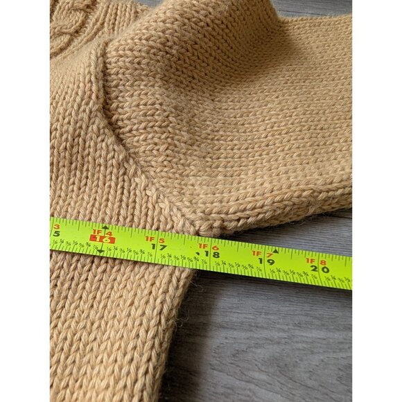 Bernard George Alpaca Womens Cardigan Sweater - Beige Button-Up V-Neck - M - Picture 7 of 8